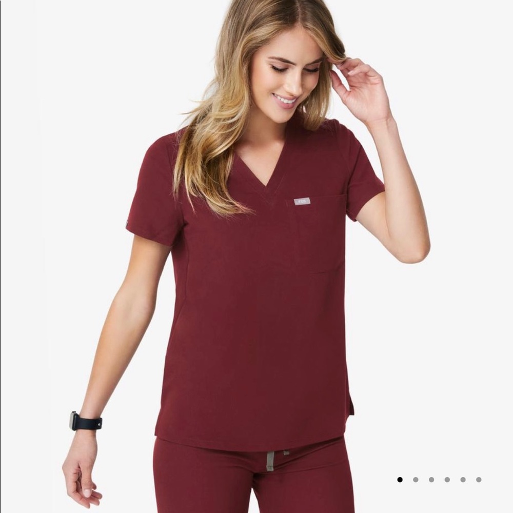 FIGS Burgundy Scrub Set- XS